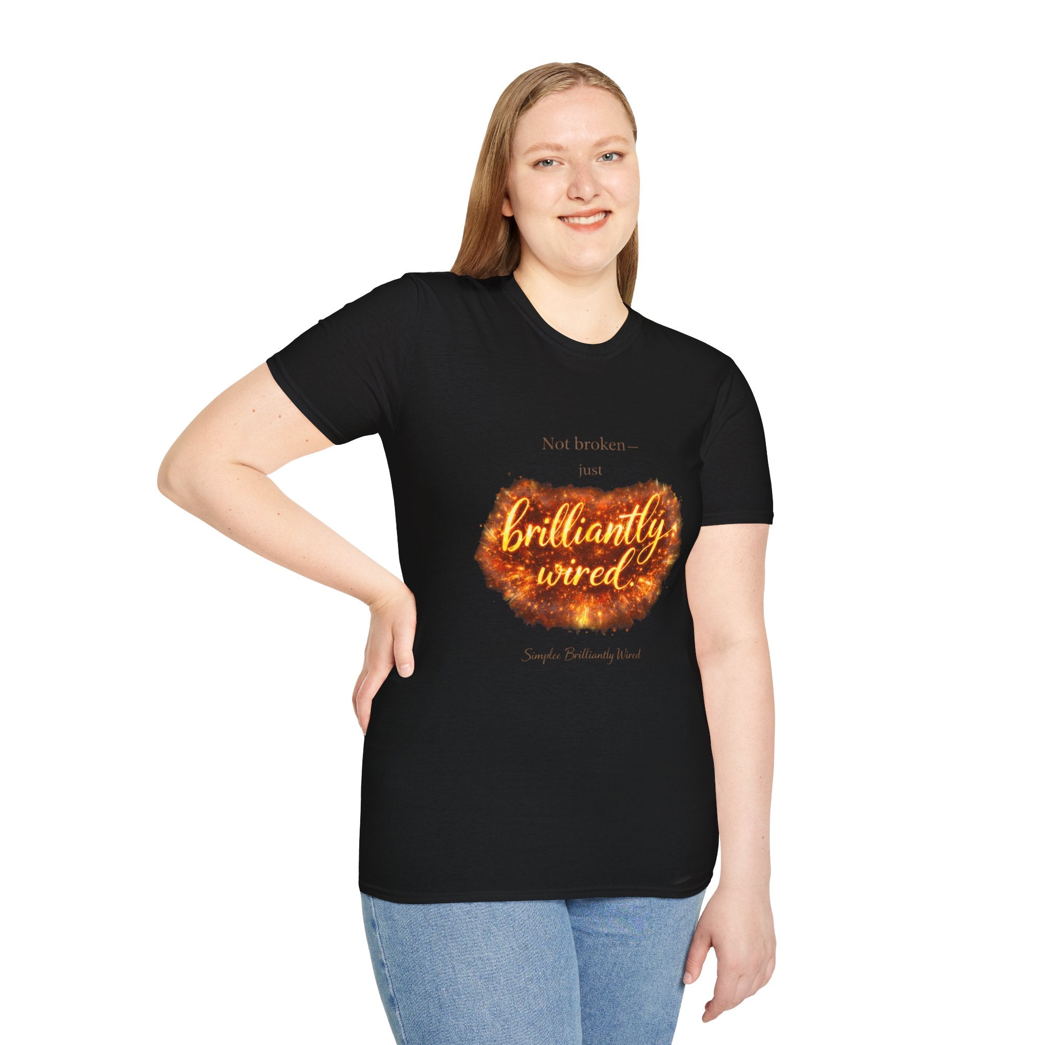 Simplee Elegant “Brilliantly Wired” Tee – Empowerment Graphic T-Shirt
