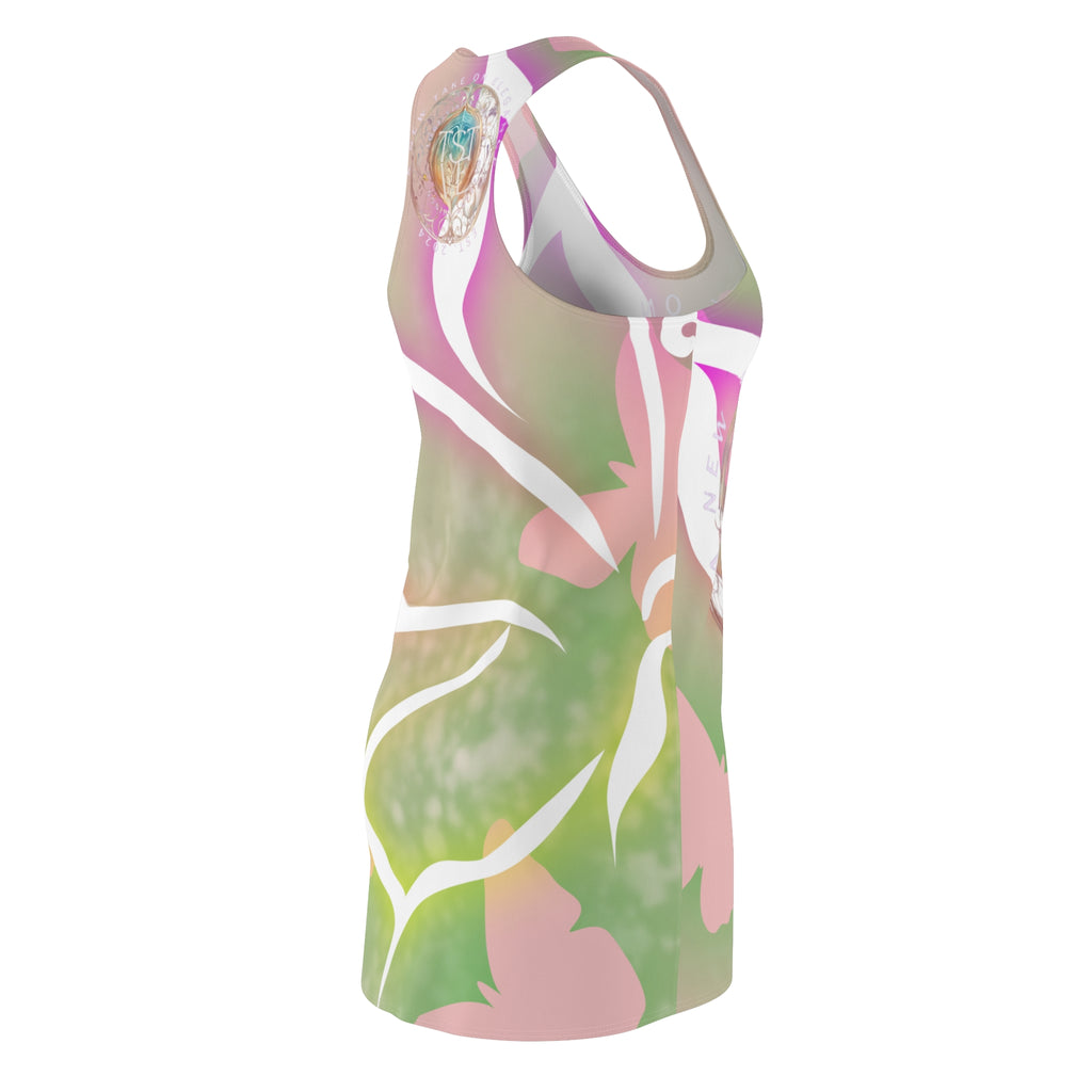 Simplee Elegant Pastel Bloom Statement Dress – Soft Luxe Floral Glow Design