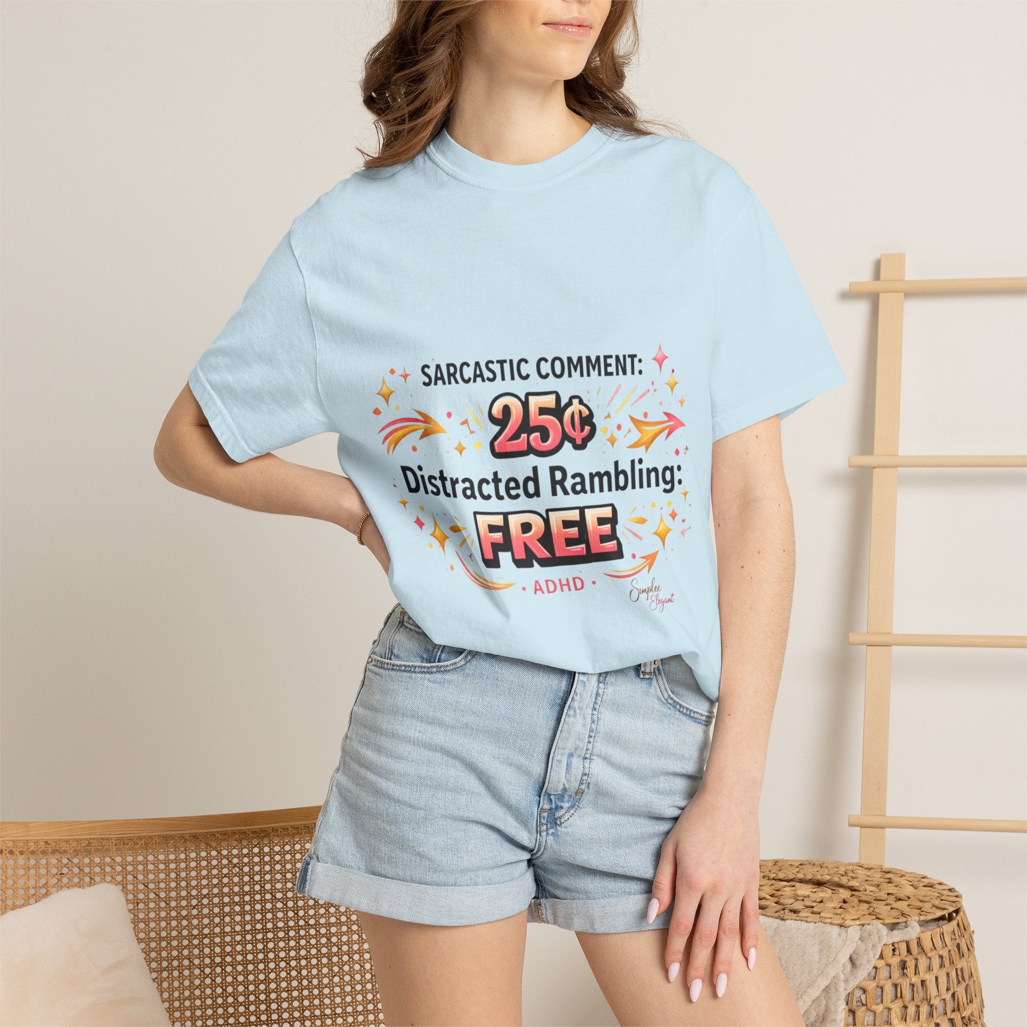 Simplee Elegant “Sarcastic Comment Loading” Tee – ADHD Humor Graphic Shirt