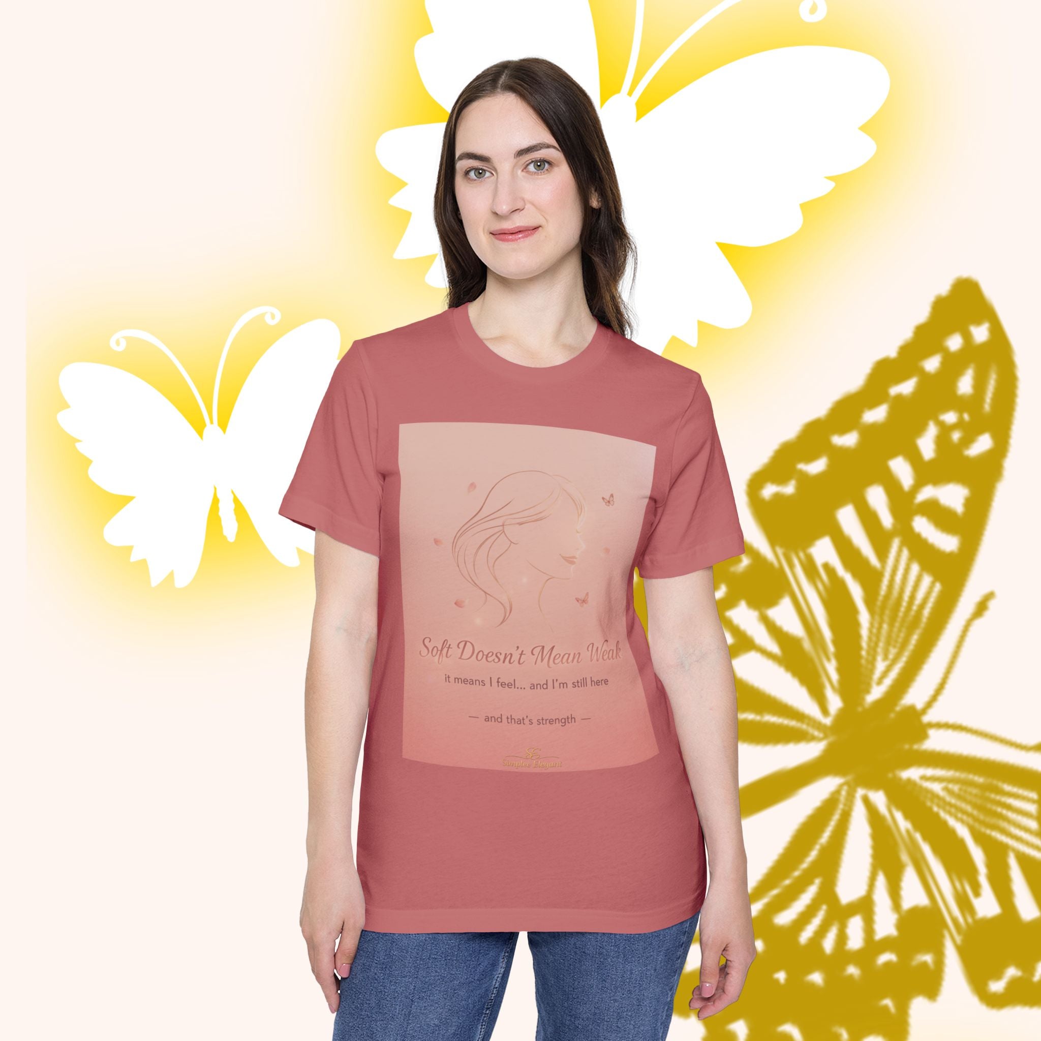 Soft Doesn’t Mean Weak – Trichotillomania Awareness Tee | BFRB Support Shirt | Mental Health Strength Top | Trich-Oh-Clock Collection