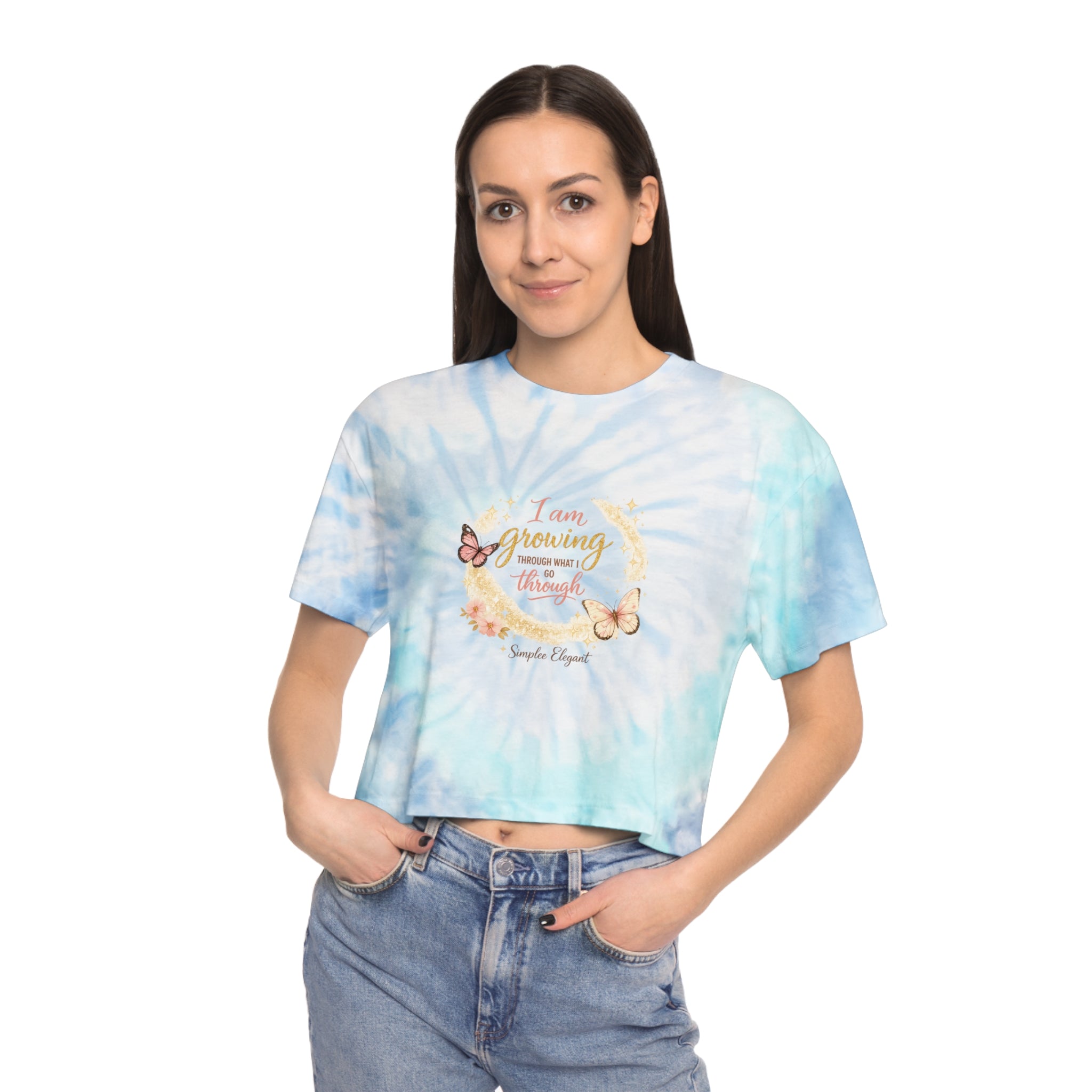 I Am Growing Through What I Go Through | Butterfly Affirmation Tee | Simplee Elegant